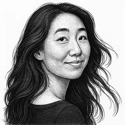 Ophelia Cai hedcut portrait
