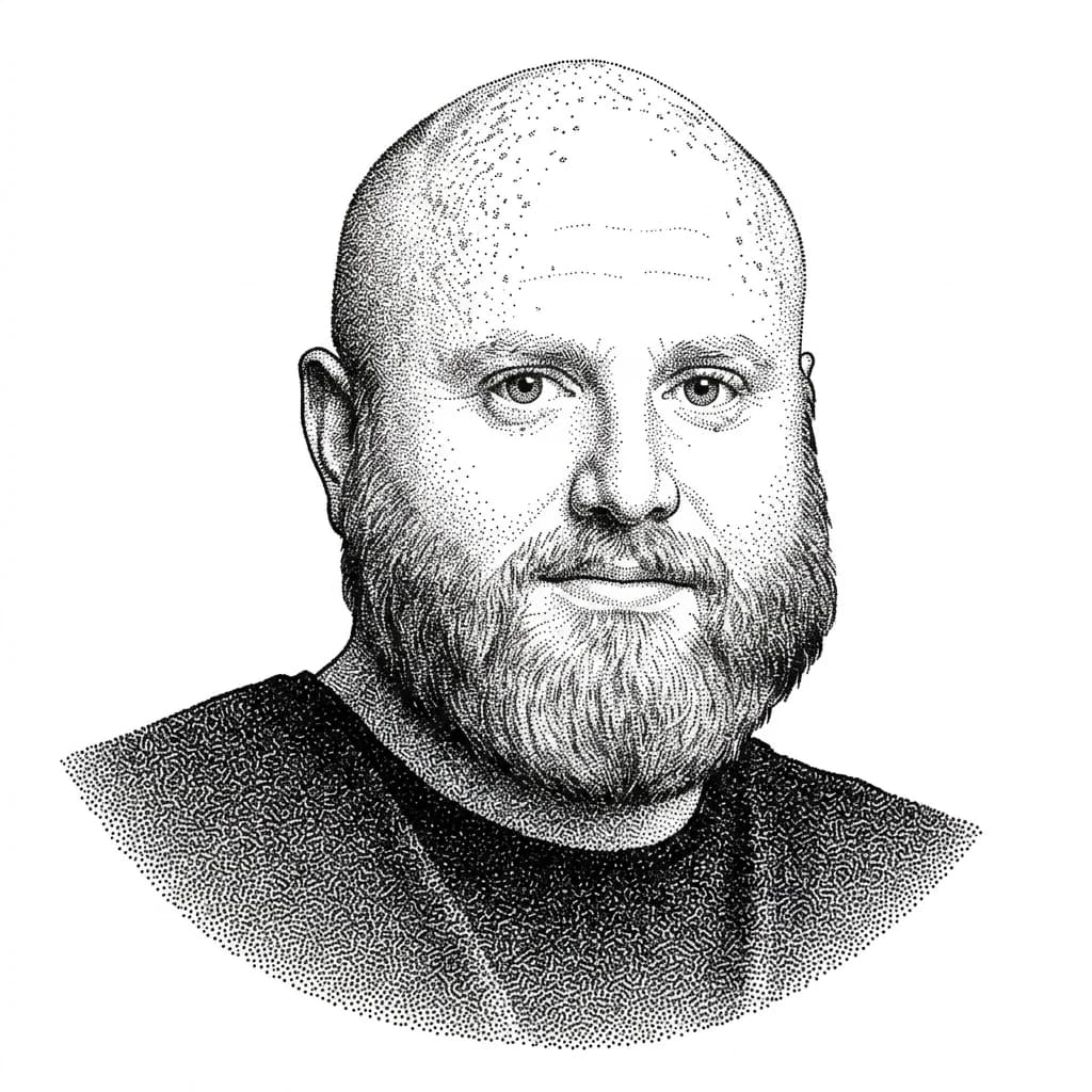 Drew Austin hedcut portrait